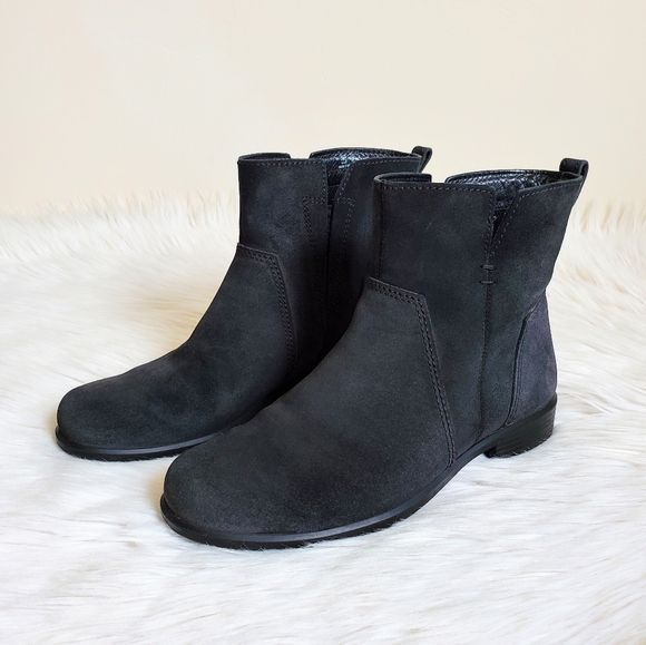 Ecco touch 15 black suede leather boots - Picture 2 of 12